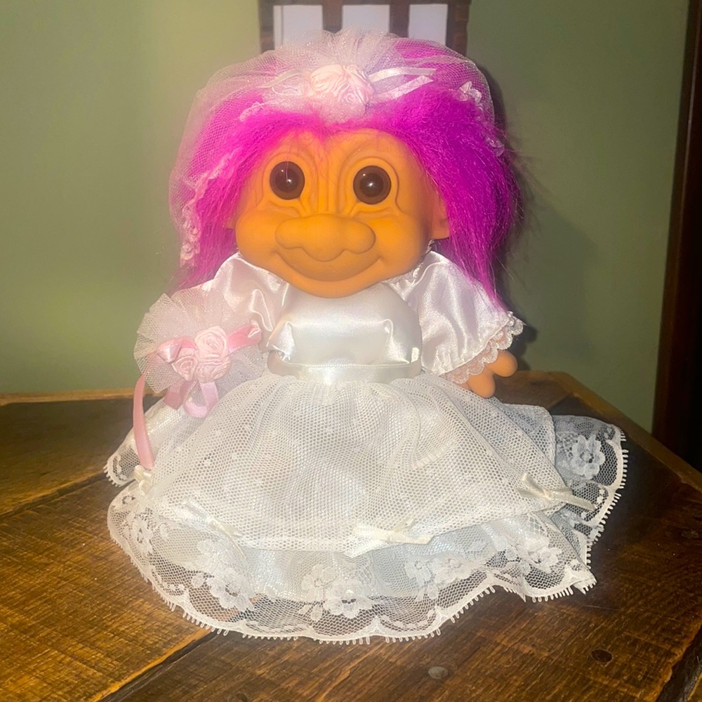 Vintage Russ Bride Purple haired Troll